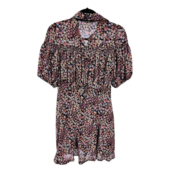 Free People Bonnie Floral Mini Dress Size XS Short Sleeve Lightweight Boho $128 - Picture 4 of 5